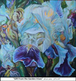 Gift From the Garden-Irises, Oil on Canvas